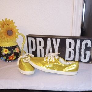 Vintage 80s Autry Metallic Gold Shoes